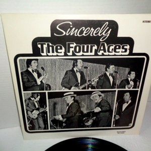 The Foure Aces, Sincerely, LP. Autographed By All Four, 1975 Excellent Condition